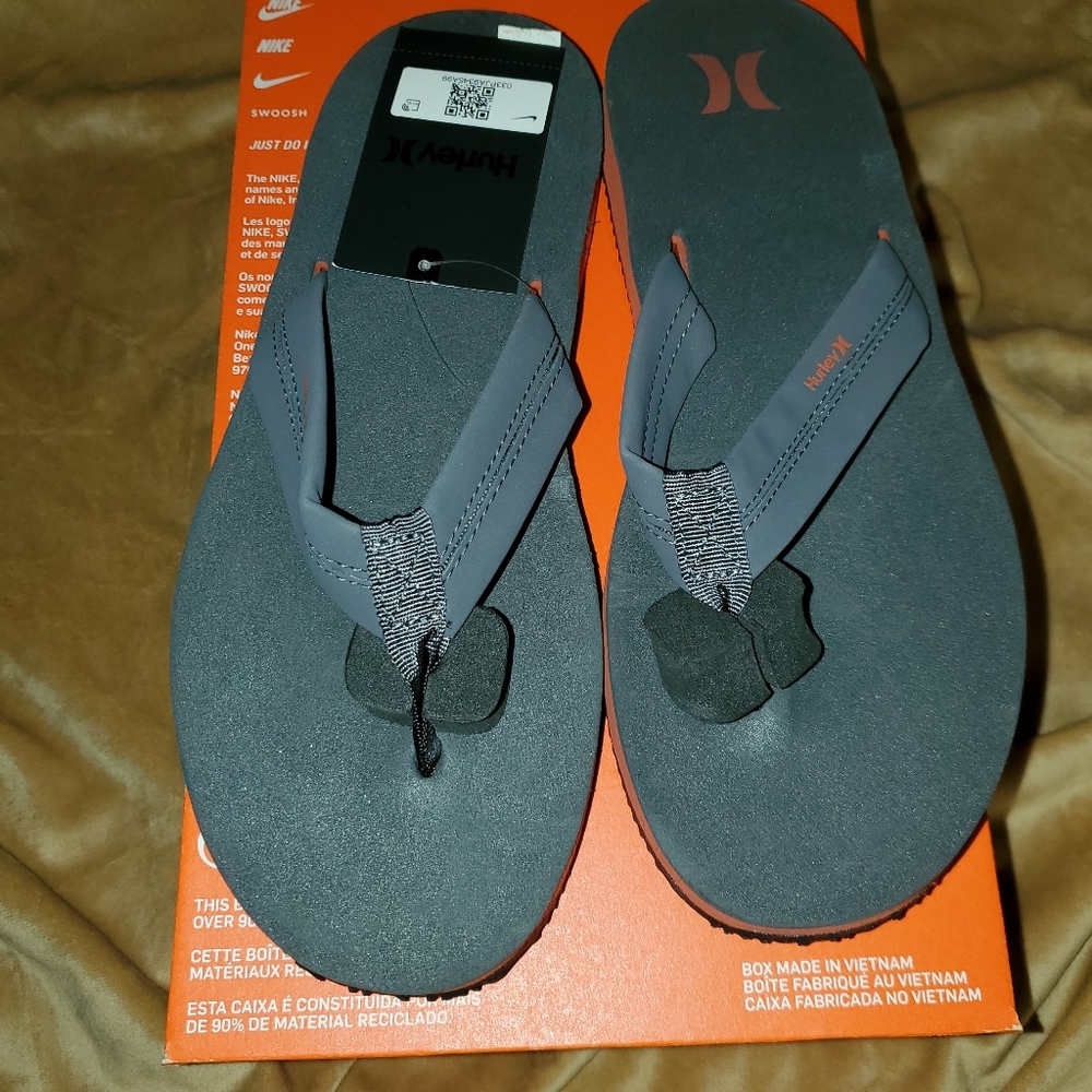 Nike MEN'S HURLEY LUNAR SANDAL BLACK size 9